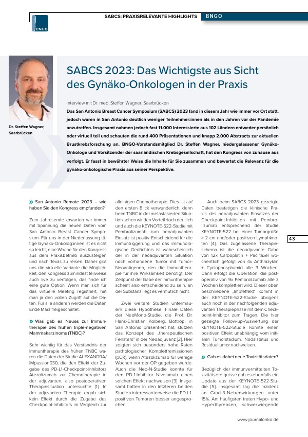 SABCS 2023: Praxisrelevante Highlights