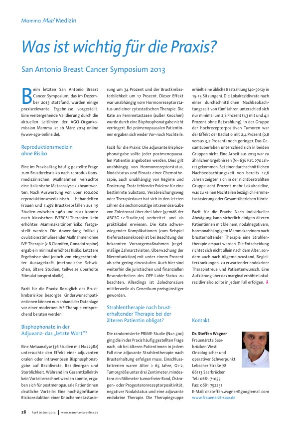 San Antonio Breast Cancer Symposium 2013
