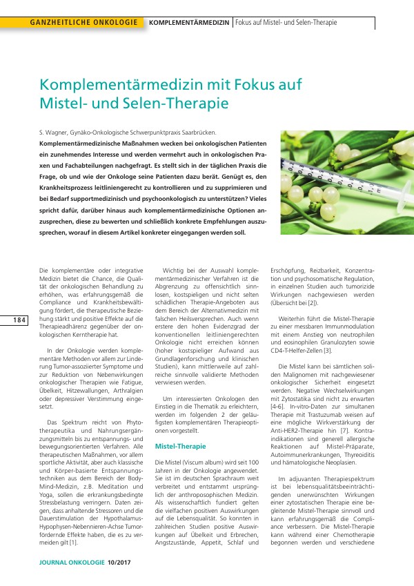 Komplementärmedizin: Mistel und Selen